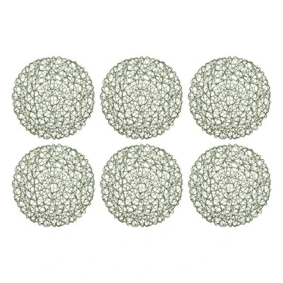 DII Woven Paper Placemat Set 6 Piece, Artichoke Green, 15" Dia 6 DII Woven Paper Placemat Set 6 Piece, Artichoke Green, 15" Dia - Image 6