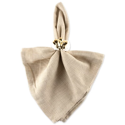 DII 4 Piece Napkin Ring Set, Gold Pineapple 4 DII 4 Piece Napkin Ring Set, Gold Pineapple - Image 4