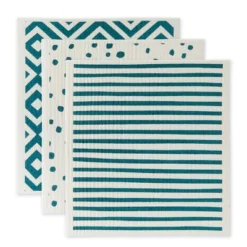 Design Imports Swedish Dishcloth Set/3, Reusable & Absorbent, Teal & White 11 Design Imports Swedish Dishcloth Set/3, Reusable & Absorbent, Teal & White -Design Imports GUEST feed74da 248e 45f6 b35e 83d23da2950f