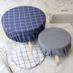 Design Imports Reusable Cotton Dish Covers Set/3, Blue Indigo -Design Imports GUEST fefb96b3 f6dc 45ad ab85 ffe09a96713a