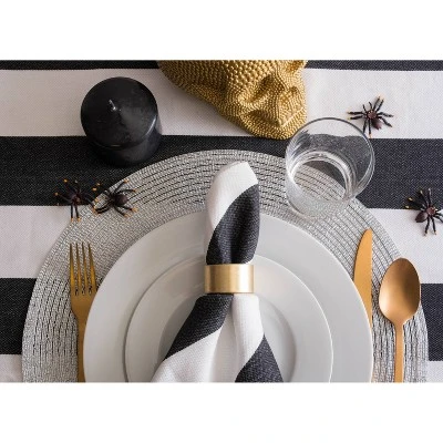 Set Of 4 Metallic Round Woven Placemat Silver - Design Imports: Polypropylene, Indoor/Outdoor, Easy Clean 3 Set Of 4 Metallic Round Woven Placemat Silver - Design Imports: Polypropylene, Indoor/Outdoor, Easy Clean - Image 3